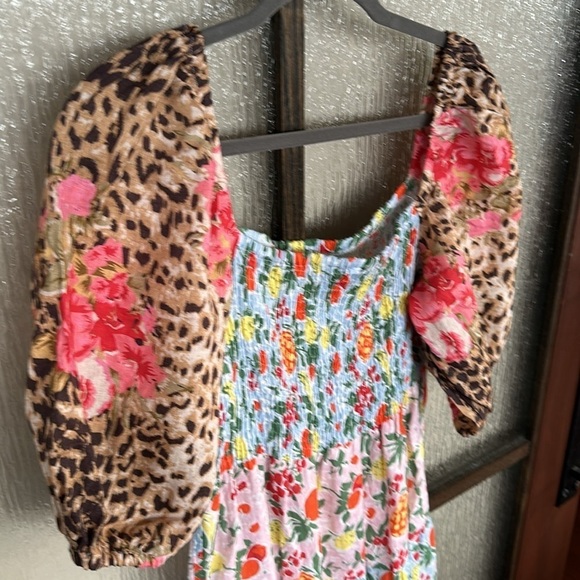 Anthropologie Place National linen floral print midi dress size medium NWOT - Picture 11 of 11